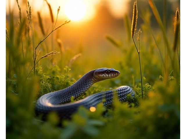 Healthy Eastern Massasauga Rattlesnake in its natural wetland habitat, representing active conservation efforts and Canadian eco-tourism.
