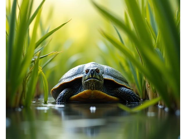 Blanding's Turtle in natural wetland habitat