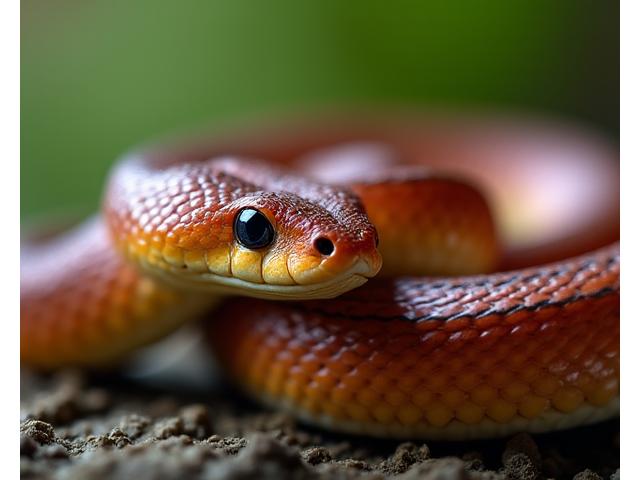 Extreme macro shot of a Milksnake's scales, showing fine texture and iridescent colors